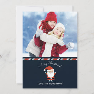 Tarjeta de Navidad del Papá Noel Cute Fiesta de Na