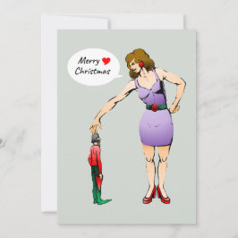 Tarjeta de Navidad del pequeño elfo