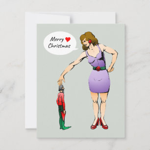 Tarjeta de Navidad del pequeño elfo