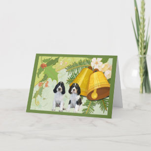 Tarjeta de Navidad del perro de aguas de saltador