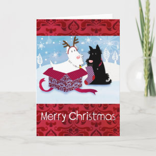 Tarjeta de Navidad del perro de Scotty