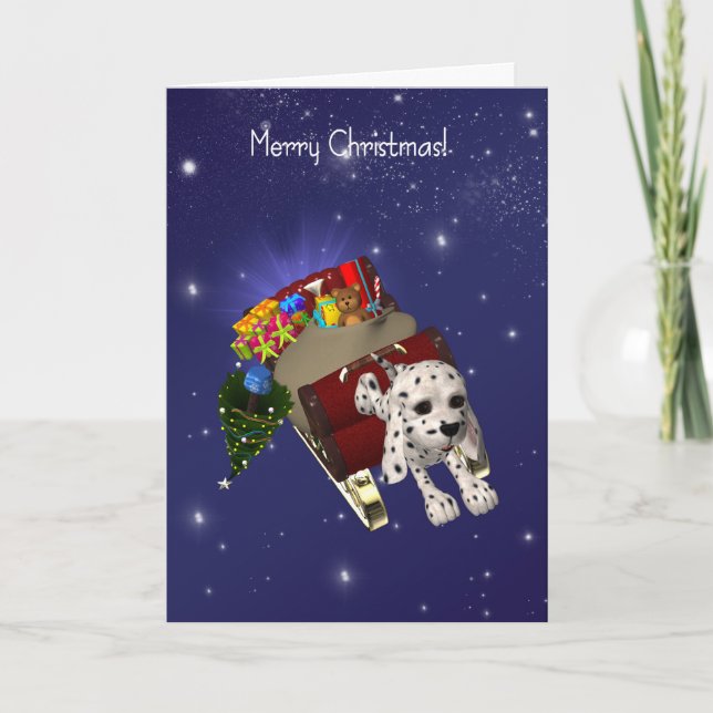 Tarjeta de Navidad del perro, Felices Navidad, (Anverso)
