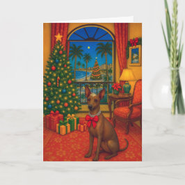 Tarjeta de Navidad del Perro Sin Pelo del Inca