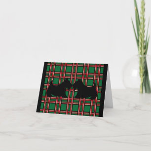 Tarjeta de Navidad del perro terrier escocés de cu