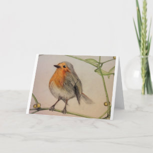 Tarjeta de Navidad del petirrojo