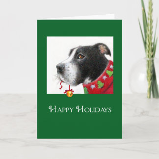 Tarjeta de Navidad del pitbull