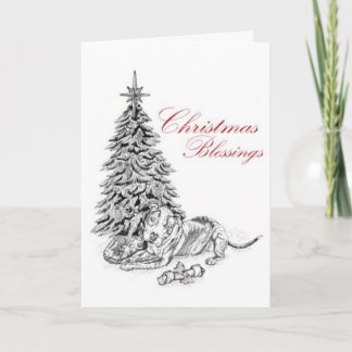 Tarjeta de Navidad del pitbull