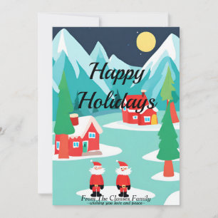 Tarjeta de Navidad del Polo Norte Navidad Plano Fe