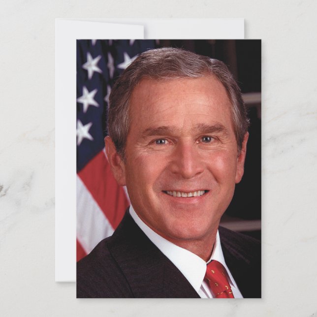 Tarjeta de Navidad del Presidente Americano George (Anverso)