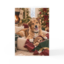 Tarjeta de Navidad del Primer Perro Rescatado