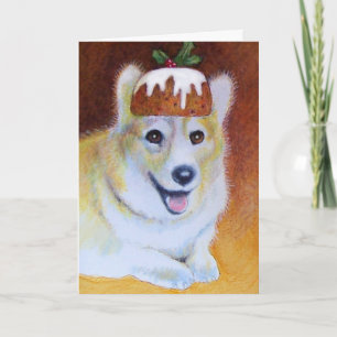 Tarjeta de Navidad del pudín de ciruelo del