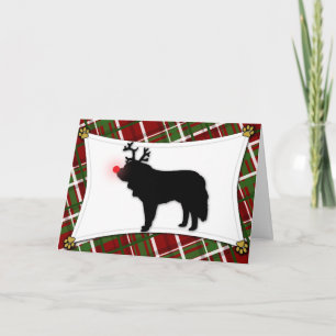 Tarjeta de Navidad del reno de St Bernard