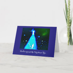 Tarjeta de Navidad del rollo del n de la roca