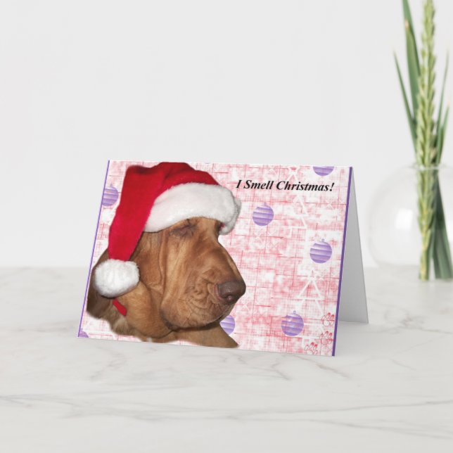 Tarjeta de Navidad del sabueso (Anverso)