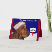 Tarjeta de Navidad del sabueso