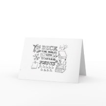 Tarjeta de Navidad del Stats y de los post-it