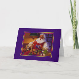 Tarjeta de Navidad del taller de Santa