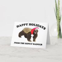 Tarjeta de Navidad del tejón de miel