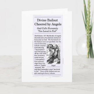 "Tarjeta de Navidad del tema del desalojo urgente"