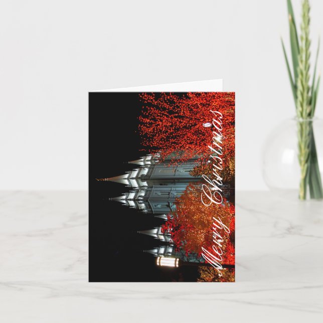 tarjeta de Navidad del templo del slc (Anverso)