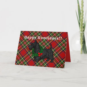 Tarjeta de Navidad del Terrier Escocés