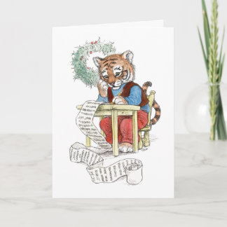 Tarjeta de Navidad del Tigre