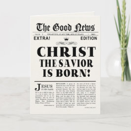 Tarjeta de Navidad del título de periódico