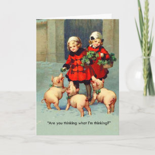 Tarjeta de Navidad del tocino