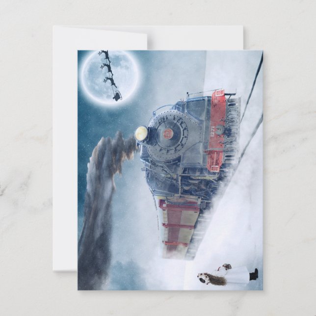 Tarjeta de Navidad del Tren de Navidad (Anverso)