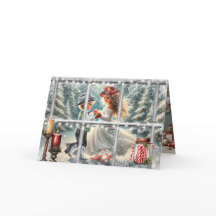Tarjeta de Navidad del vals de Navidad infantil va