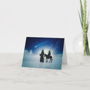 Tarjeta de Navidad del viaje de José y María