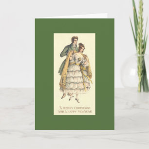 Tarjeta de Navidad del Victorian de los pares del