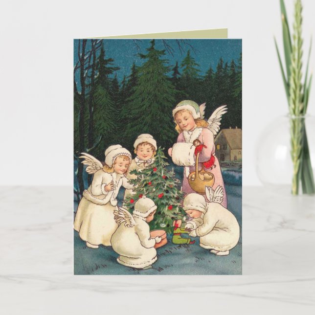 Tarjeta de Navidad del Victorian - pequeños (Anverso)