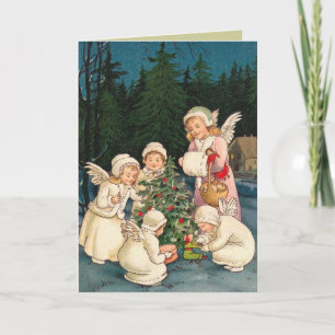 Tarjeta de Navidad del Victorian - pequeños