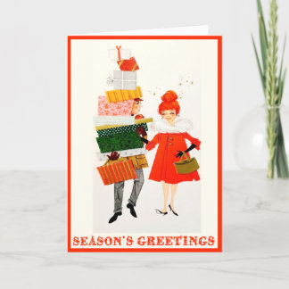 Tarjeta de Navidad del vintage