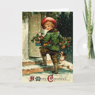 Tarjeta de Navidad del vintage
