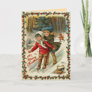 Tarjeta de Navidad del vintage