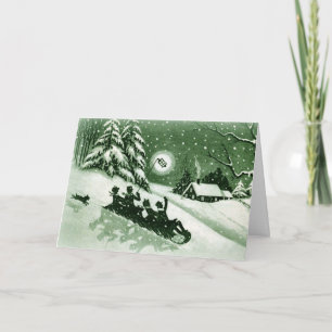 Tarjeta de Navidad del vintage de la diversión
