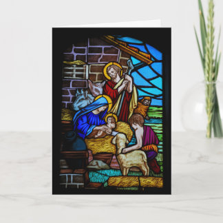 Tarjeta de Navidad del vitral