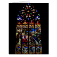 Tarjeta de Navidad del vitral