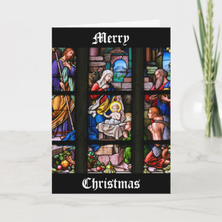 Tarjeta de Navidad del vitral