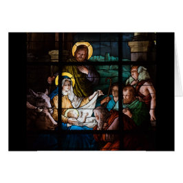 Tarjeta de Navidad del vitral