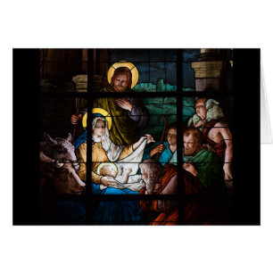 Tarjeta de Navidad del vitral