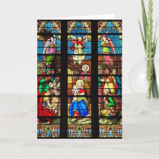 Tarjeta de Navidad del vitral