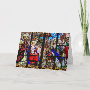 Tarjeta de Navidad del vitral