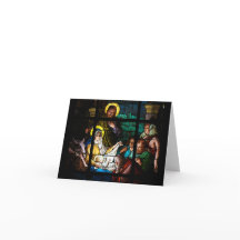 Tarjeta de Navidad del vitral