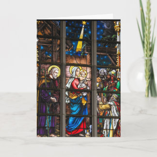 Tarjeta de Navidad del vitral