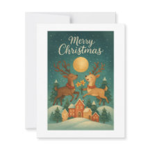 Tarjeta de Navidad del Zoológico Torcido – Renos