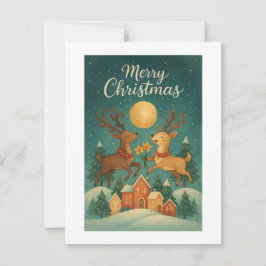 Tarjeta de Navidad del Zoológico Torcido – Renos