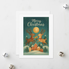 Tarjeta de Navidad del Zoológico Torcido – Renos